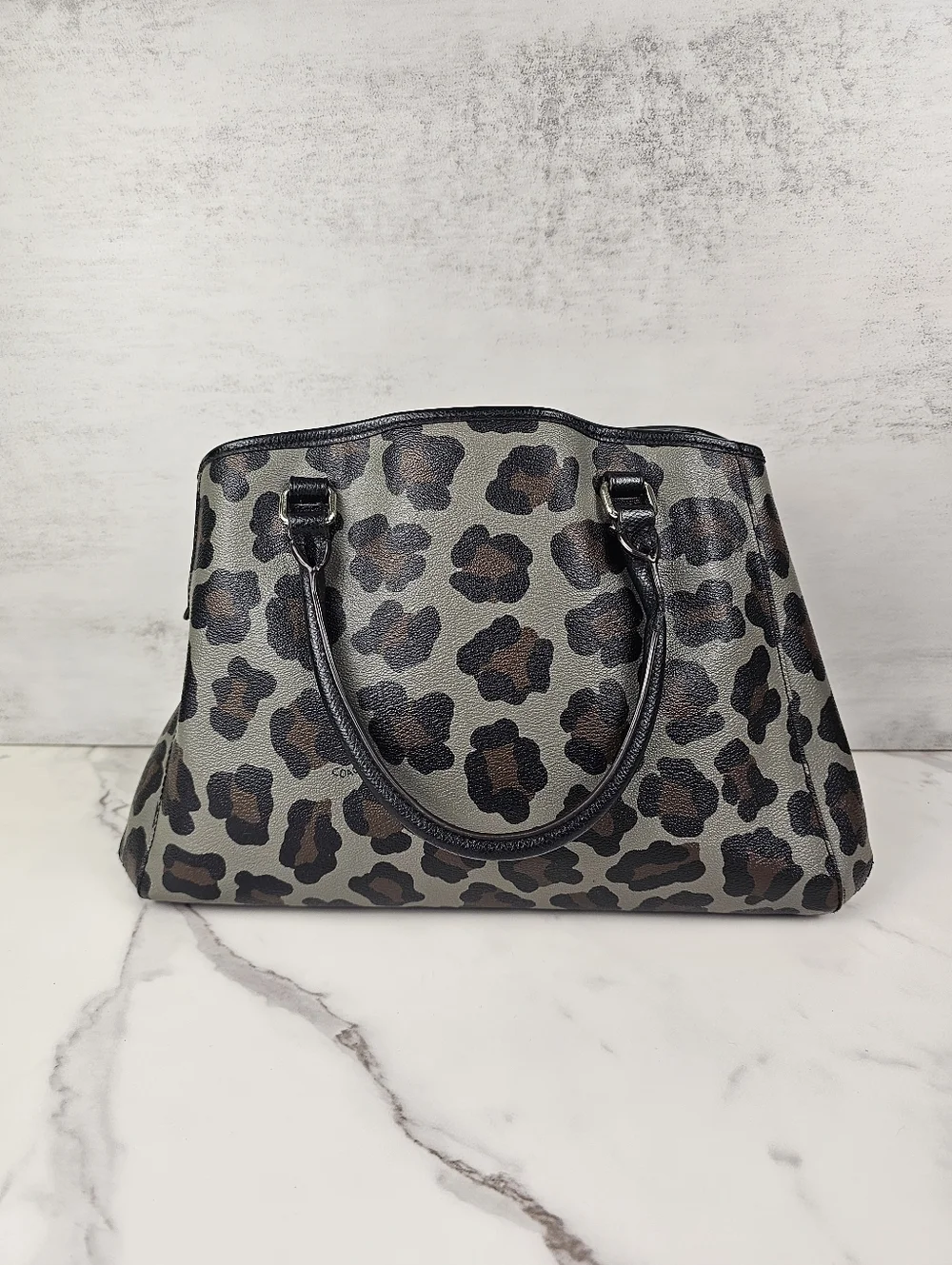 Coach Margo Satchel in Grey Ocelot